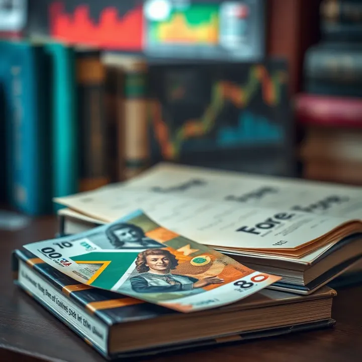 Books on forex trading with South African currency notes