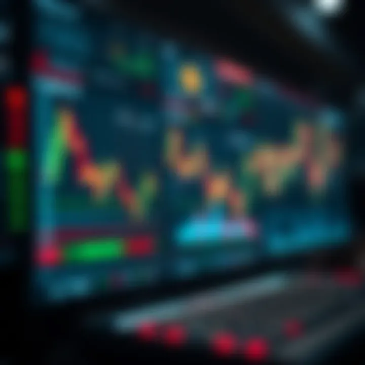 Software Interface Featuring Data Charts and Signal Indicators Conceptual illustration of software interface with data charts and signal indicators
