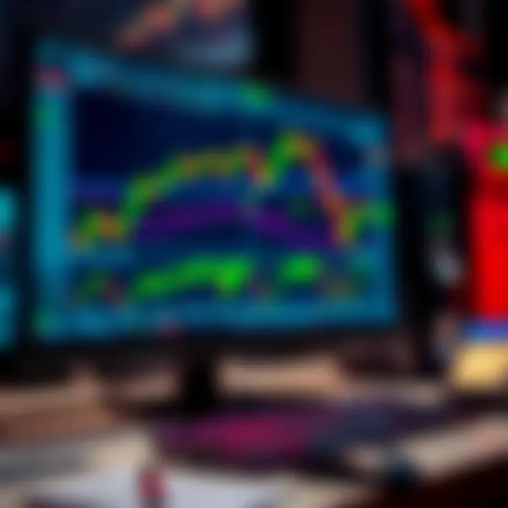 Computer screen displaying automated binary trading charts and robot interface