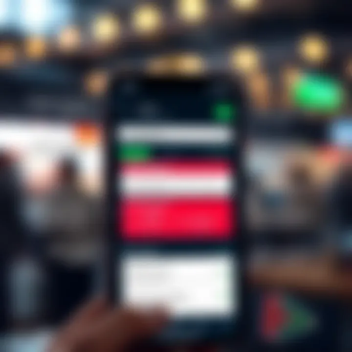 Illustration of a secure mobile trading application highlighting key features and risk warnings for binary options trading