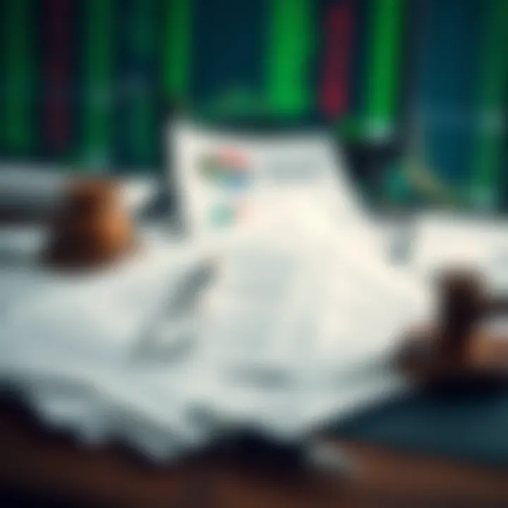 Conceptual visualization of legal documents and digital trading platforms emphasizing regulations and platform choices