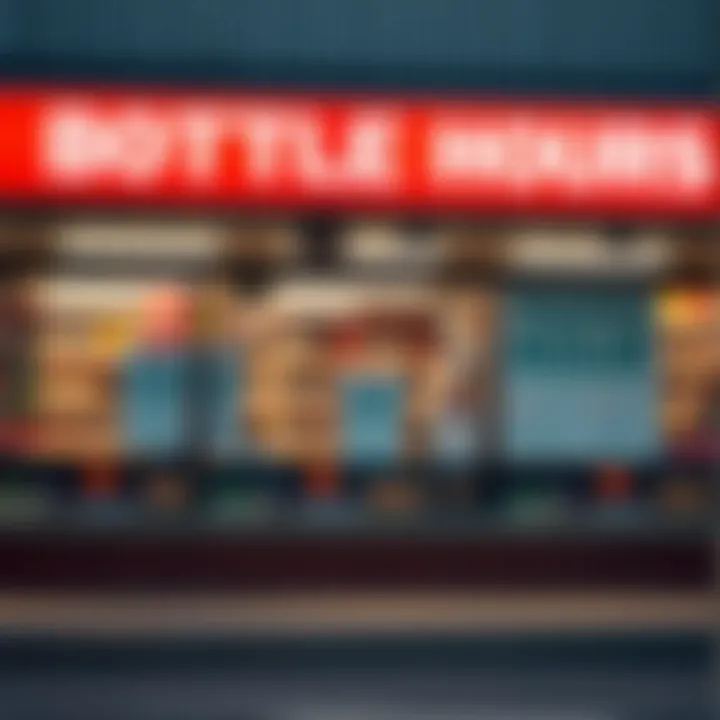 Exterior of a closed bottle store with clear signage about trading hours during lockdown