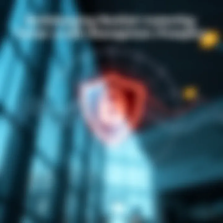 Building a Resilient Business Through Risk Management Illustration of a secure business framework with shield symbolizing protection against potential threats