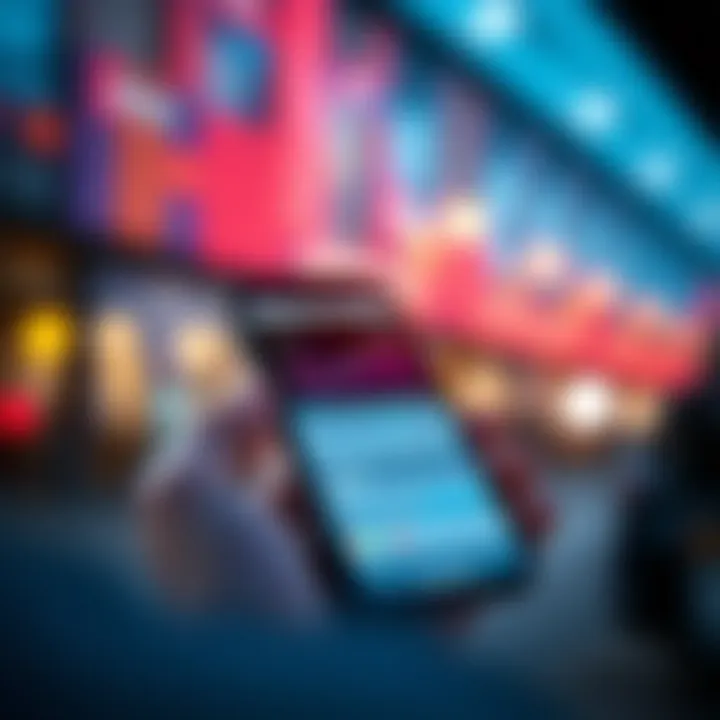 Mobile phone displaying a user-friendly trading app interface with charts and market data