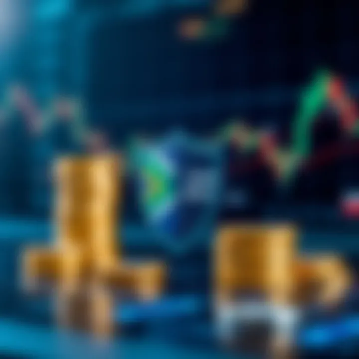 Secure Trading Features for South African Beginners Illustration of secure trading with digital shield and South African currency symbols