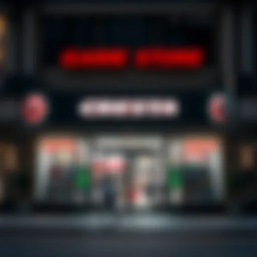 Exterior view of Cresta Game Store showing storefront and entrance during the day