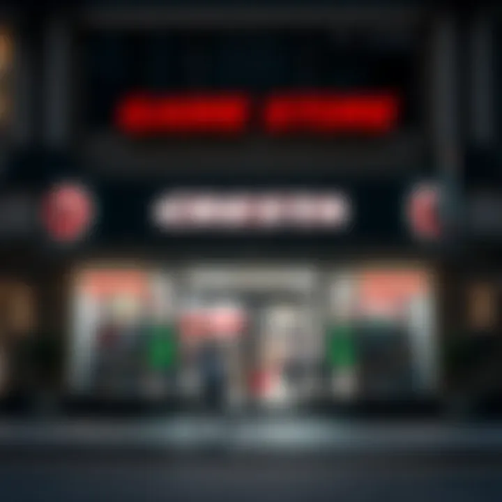 Exterior view of Cresta Game Store showing storefront and entrance during the day