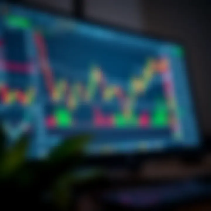Illustration of a digital forex trading platform showcasing currency charts and market data on a computer screen