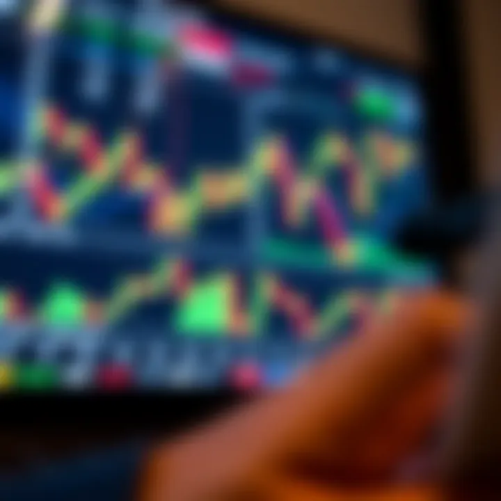 Illustration of financial charts and data analysis on screen representing forex market trends in South Africa
