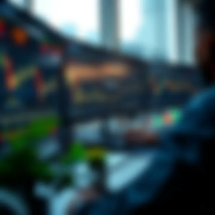 Detailed forex trading charts and educational graphics on a computer screen