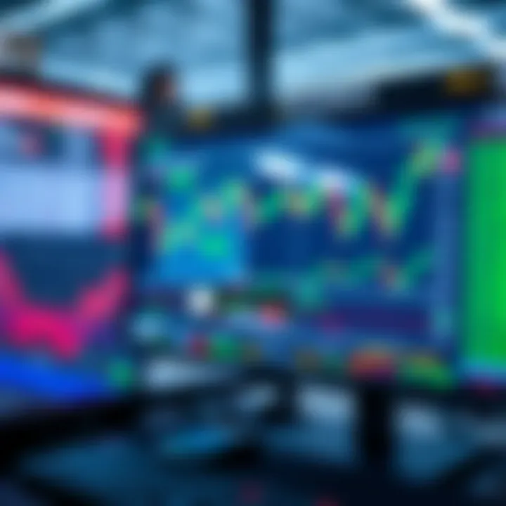 Computer screen displaying forex trading charts and currency exchange rates