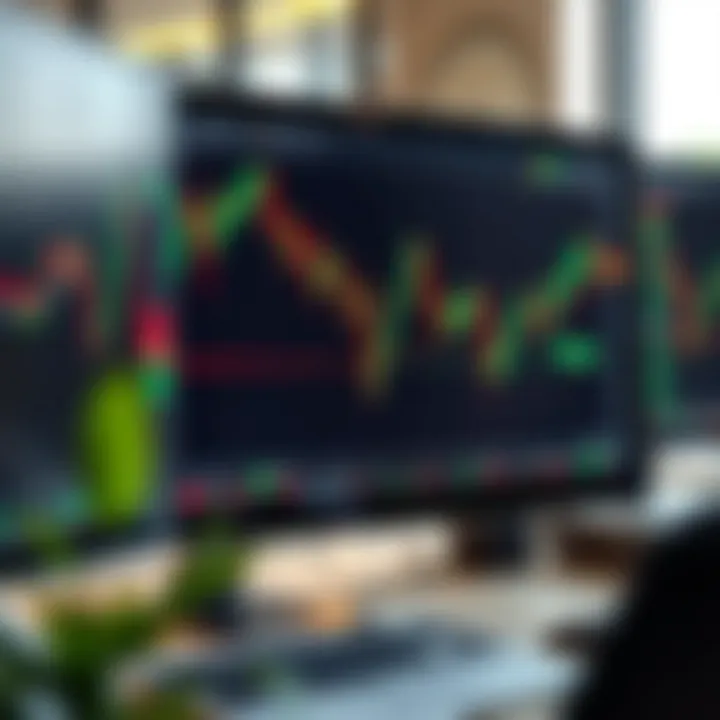 Computer screen displaying forex trading platform with South African rand exchange rates