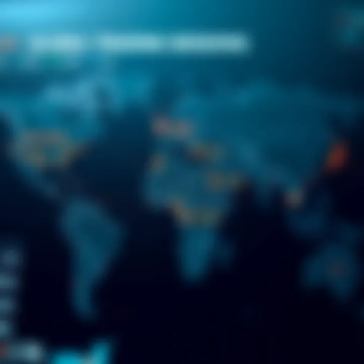 Global map highlighting major forex trading hubs with their respective session times