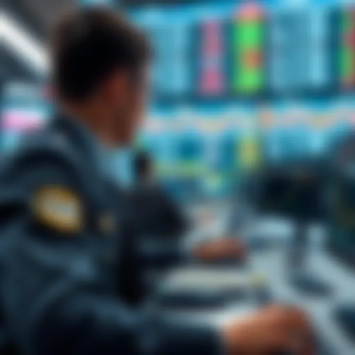 Illustration of financial authorities monitoring forex transactions