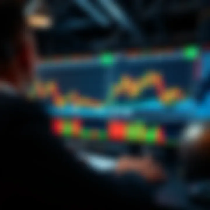 Conceptual illustration of secure online trading platform with financial charts and regulations