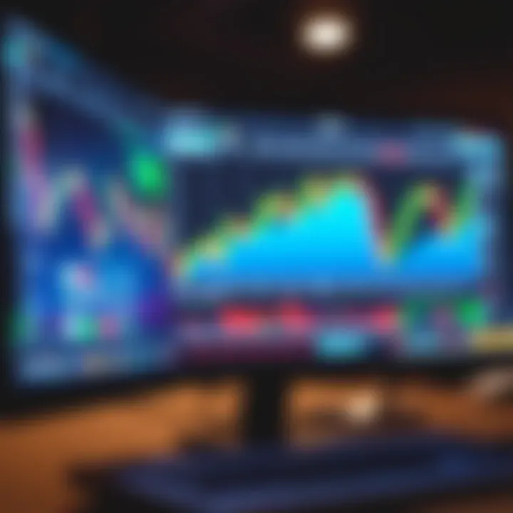 Illustration showing a digital forex trading platform with South African Rand charts and graphs