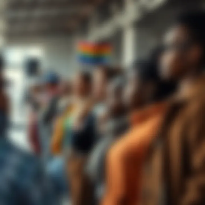 Support for Gender Inclusivity and Respect Illustration of diverse individuals united in support of gender inclusivity and respect