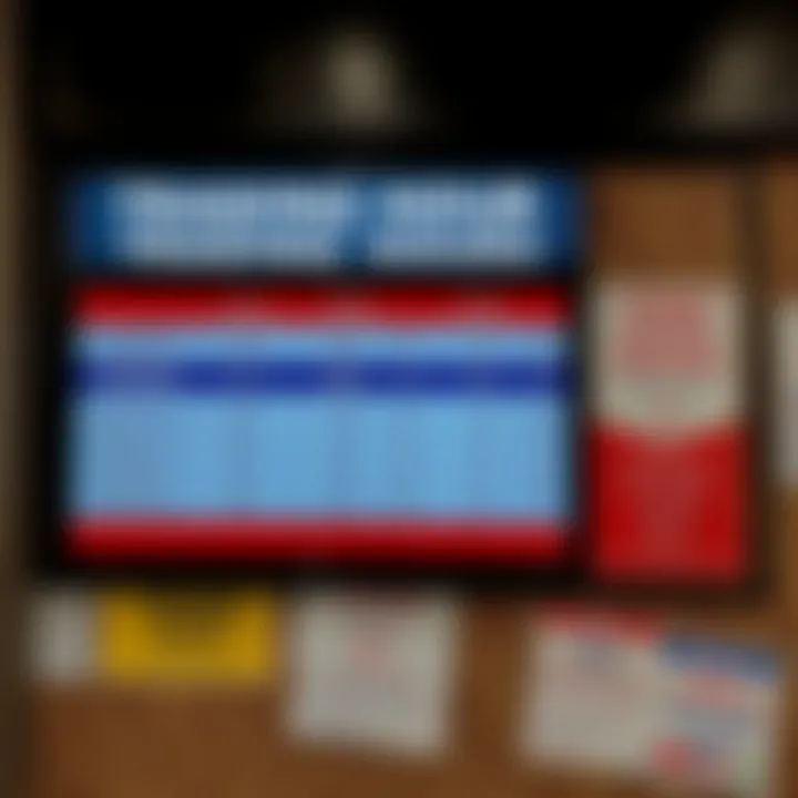 Informational board displaying trading hours and public holiday notices at Home Affairs Akasia