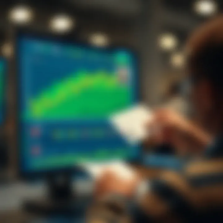 Identity Verification on a Forex Trading Platform User verifying identity documents on a digital forex trading platform