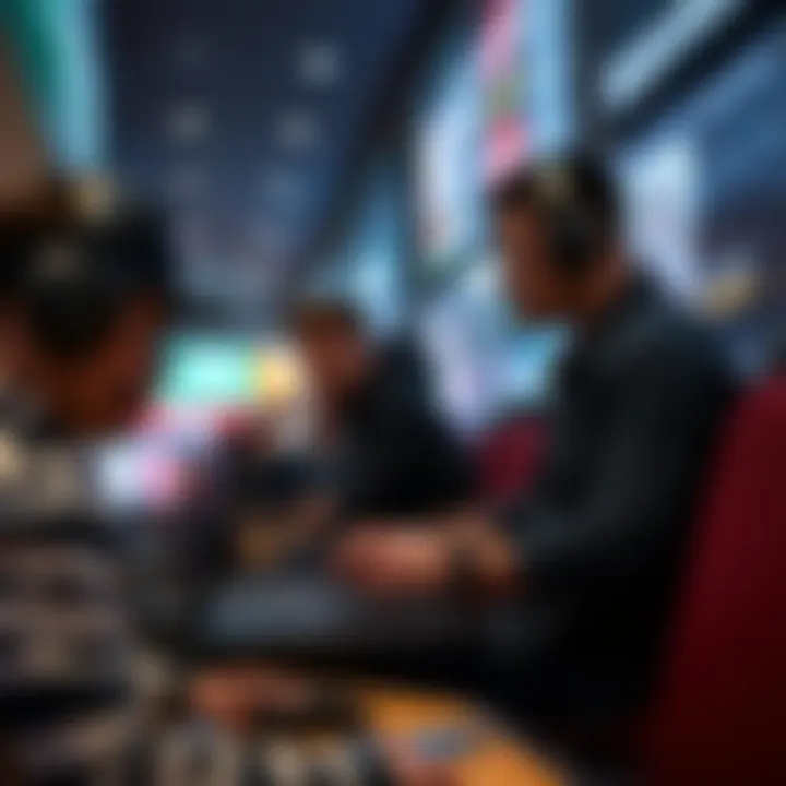 Visitors engaging in game trading at Kolonnade Shopping Centre during peak hours