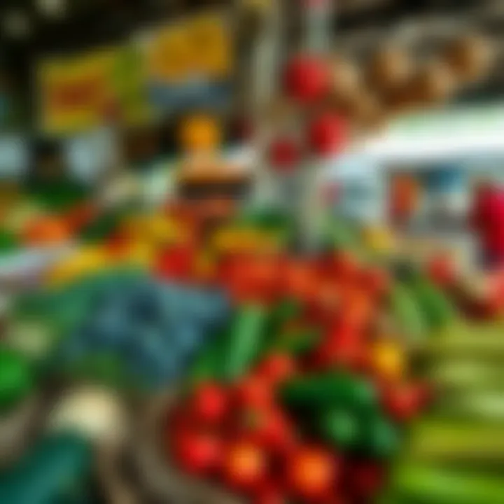 Vibrant Fruit and Vegetable Display at Kuilsriver Market Fresh vegetables and fruits displayed at a market stall in Kuilsriver under natural daylight