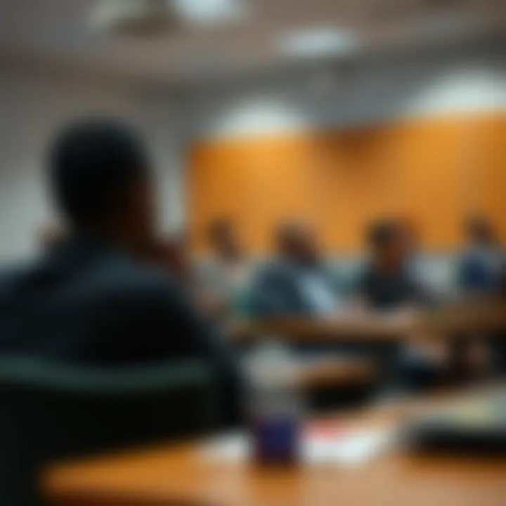 Classroom Learning in Risk Management Programme Students attending a lecture on risk management in a South African university classroom
