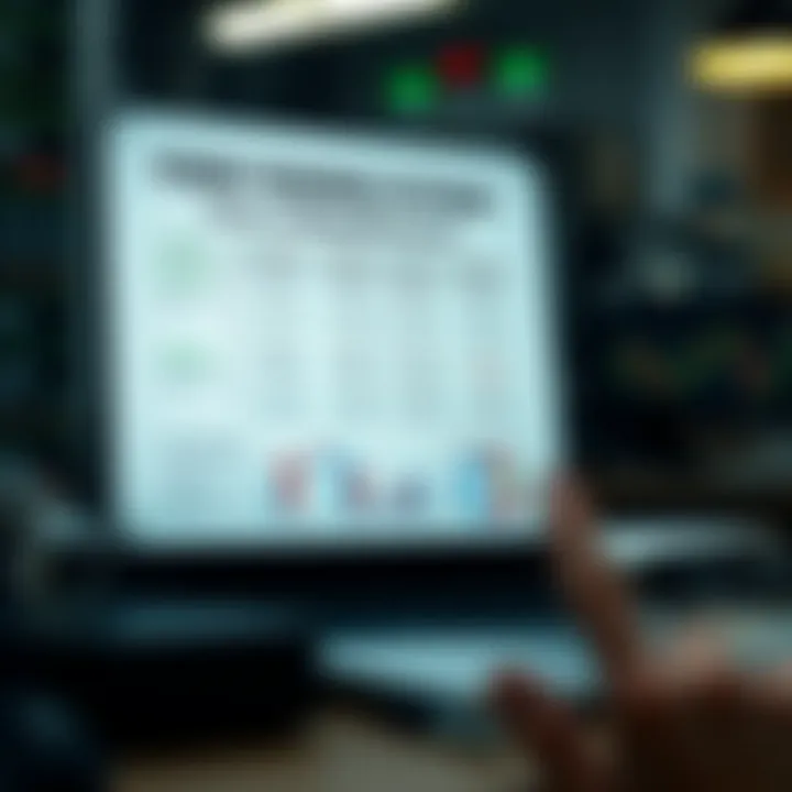 Conceptual graphic showing a checklist for evaluating forex trading systems with performance metrics