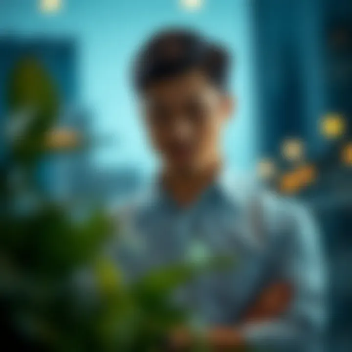 Person evaluating multiple future scenarios to enhance decision-making and resilience