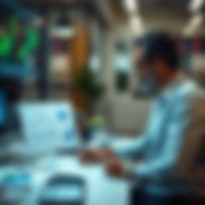 Risk Management Job Analysis in South Africa Professional working on risk assessment charts and data analysis in an office setting