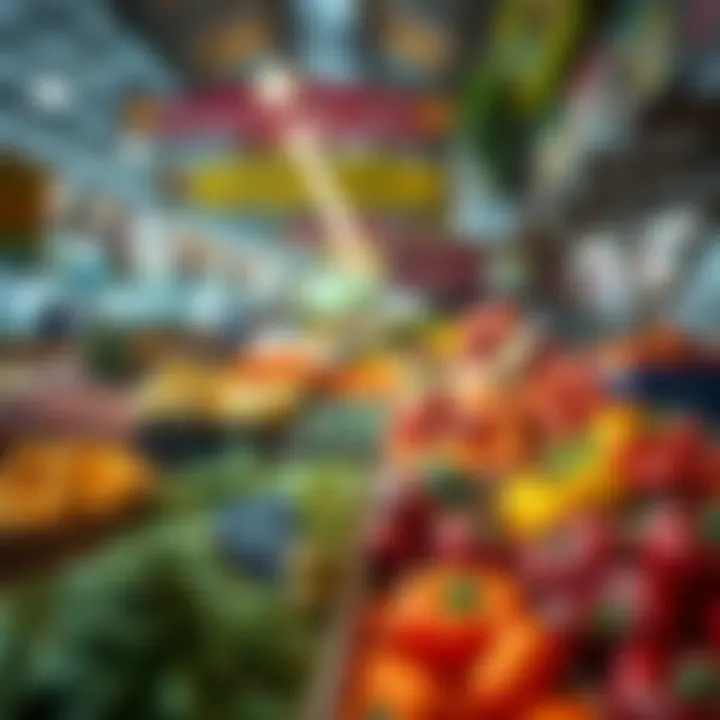 A map highlighting key locations for purchasing fresh fruit and vegetables in Somerset West