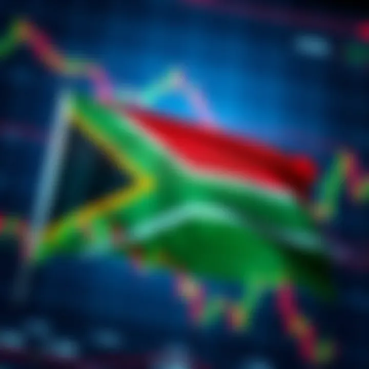 South African flag overlaying financial graphs highlighting market and regulatory context