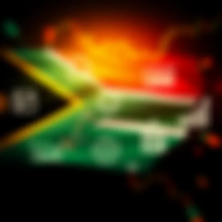 Forex Trading and Regulatory Considerations in South Africa Illustration of South African flag overlayed with forex trading symbols and regulatory icons