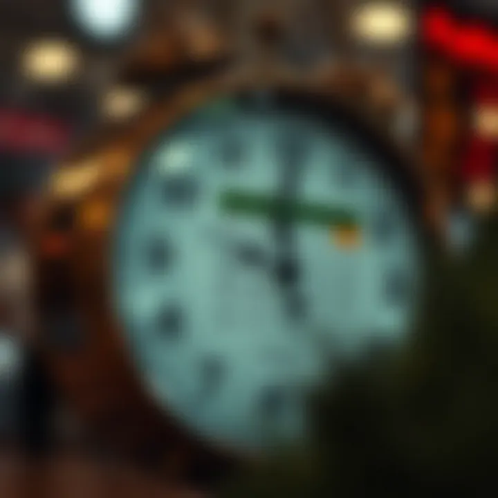 Trading Hours and Holiday Schedule Guide Clock showing trading hours with calendar highlighting holiday periods