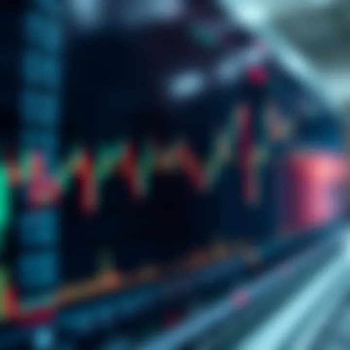 Currency Exchange Rate Movements Visualized Graph showing fluctuating currency exchange rates with candlestick patterns