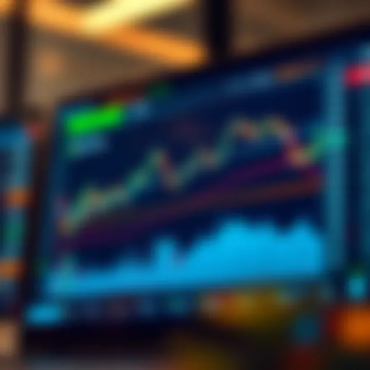 Chart displaying forex trading signals with currency pair trends highlighted