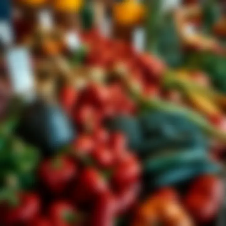 Fresh fruits and vegetables displayed at a local market in Somerset West