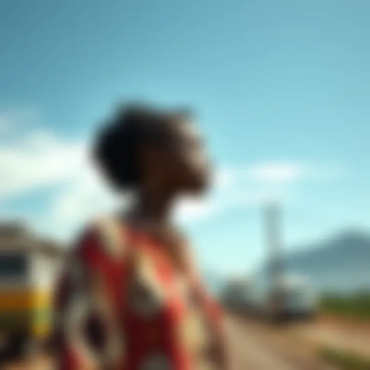 Conceptual illustration of societal structures influenced by gender norms in South Africa