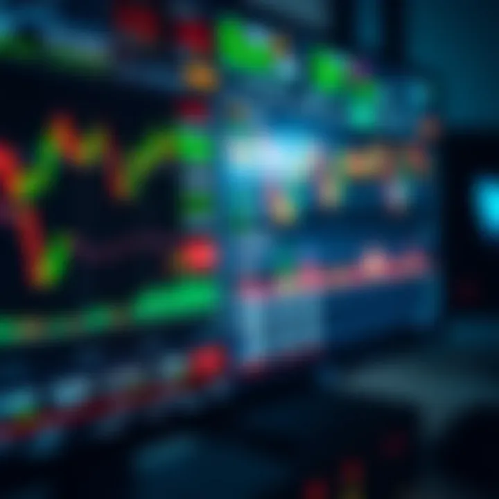 Forex trading platform interface showing real-time currency pairs, charts, and market data on a computer screen