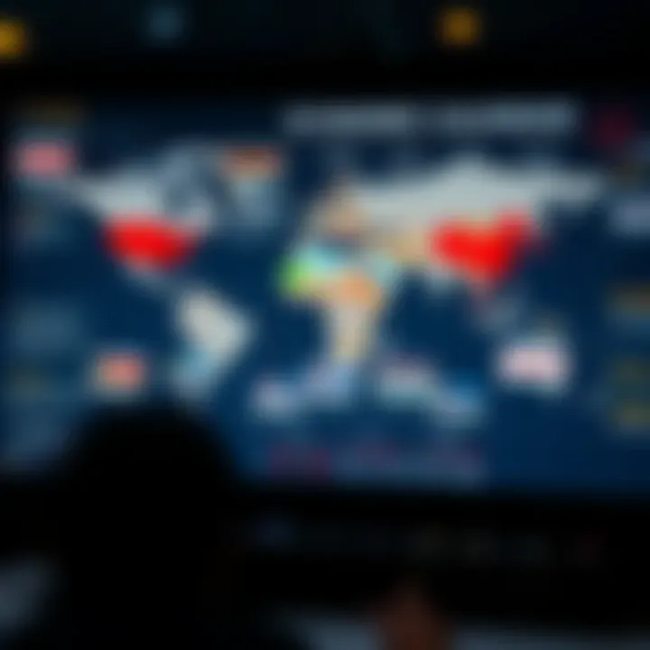 Global economic calendar displaying key financial events and data releases across different countries