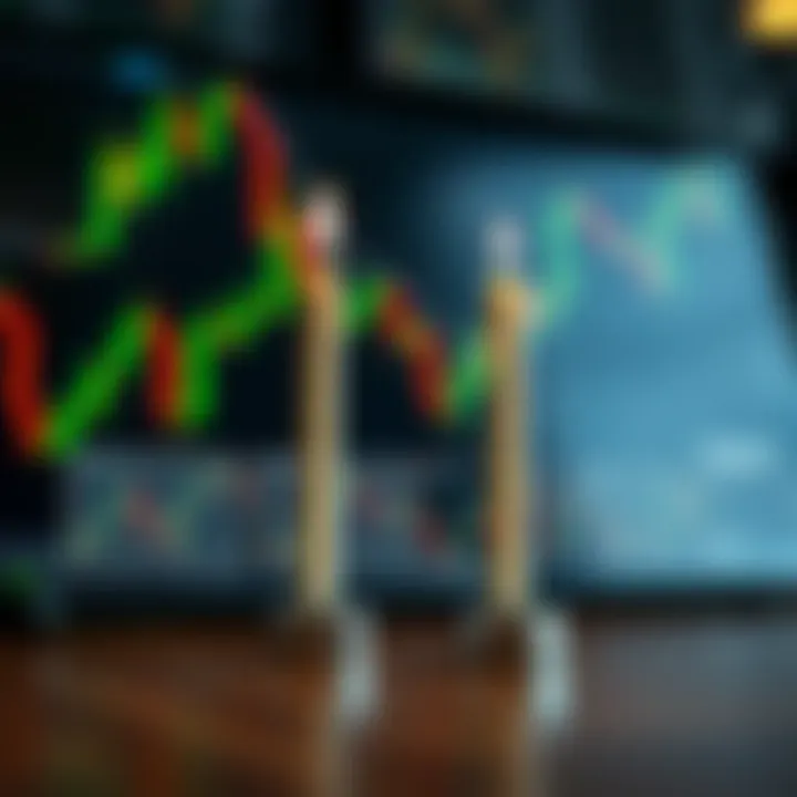 Illustration of different variations of hammer candlestick patterns and their placement within trading charts