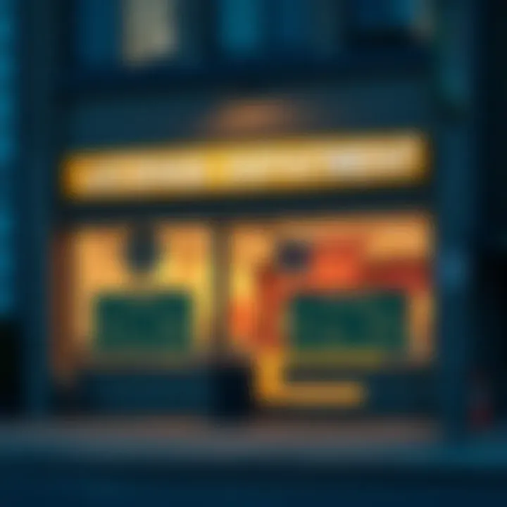 Xavier Junction License Department exterior with operating hours displayed