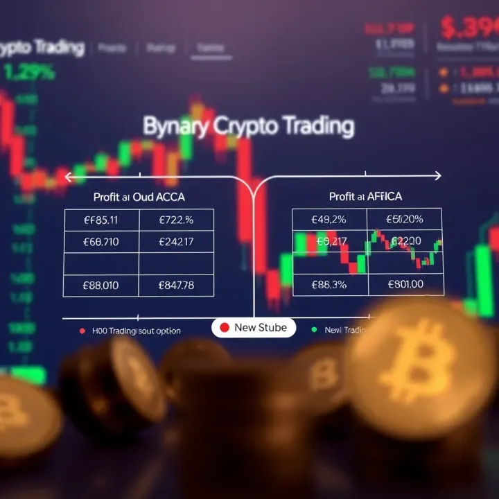 Diagram showing binary crypto trading options with profit and loss outcomes