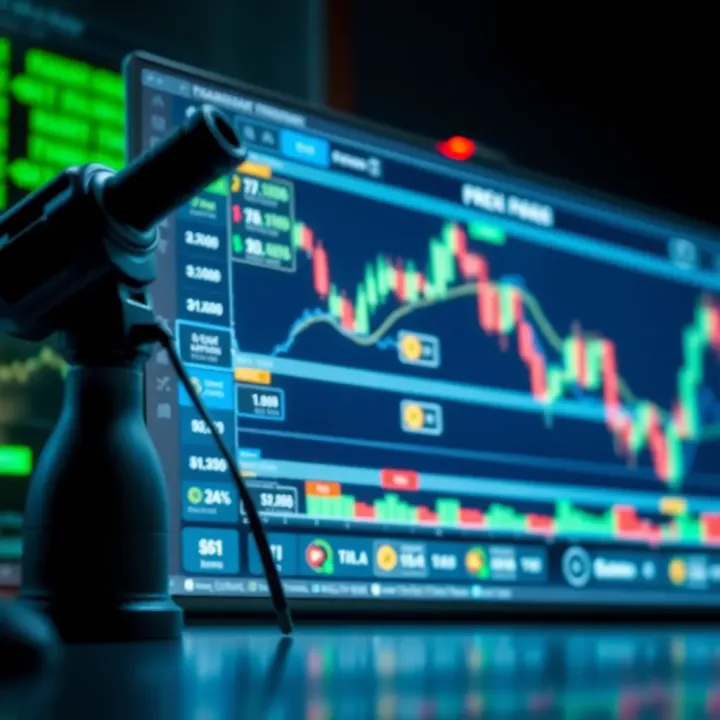 Conceptual illustration of combining different forex trading tools to enhance decision making in currency markets