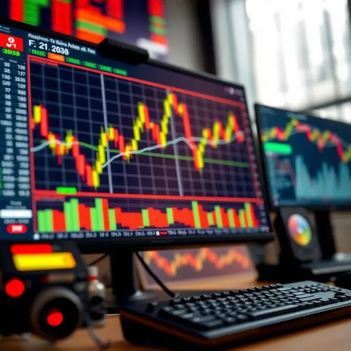 Forex Trading Indicators and Market Analysis Tools Illustration of key forex trading indicators and market analysis tools on a computer screen