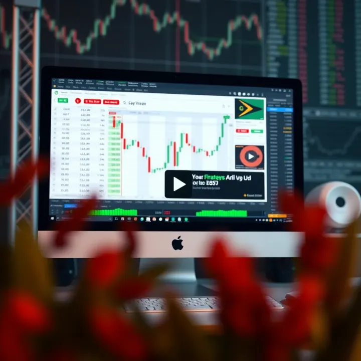 Computer screen displaying a forex tutorial video explaining key trading strategies