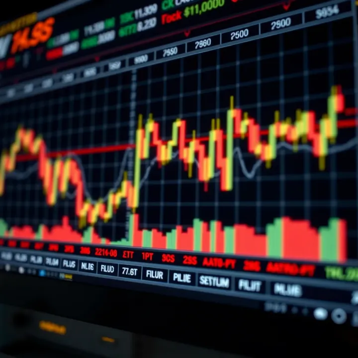 Chart displaying key forex technical indicators and price movements