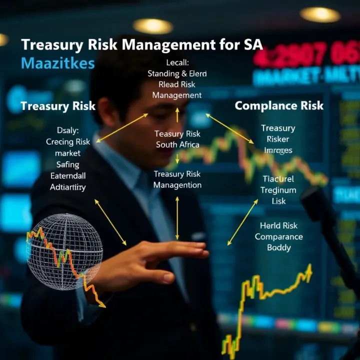 Diagram illustrating treasury risk management tools and compliance measures for South African companies