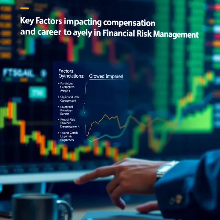 Diagram showing factors influencing financial risk management compensation and career growth