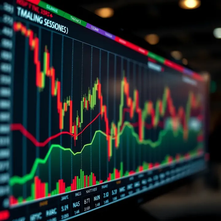 Chart showing forex market activity levels and volatility during overlapping trading sessions