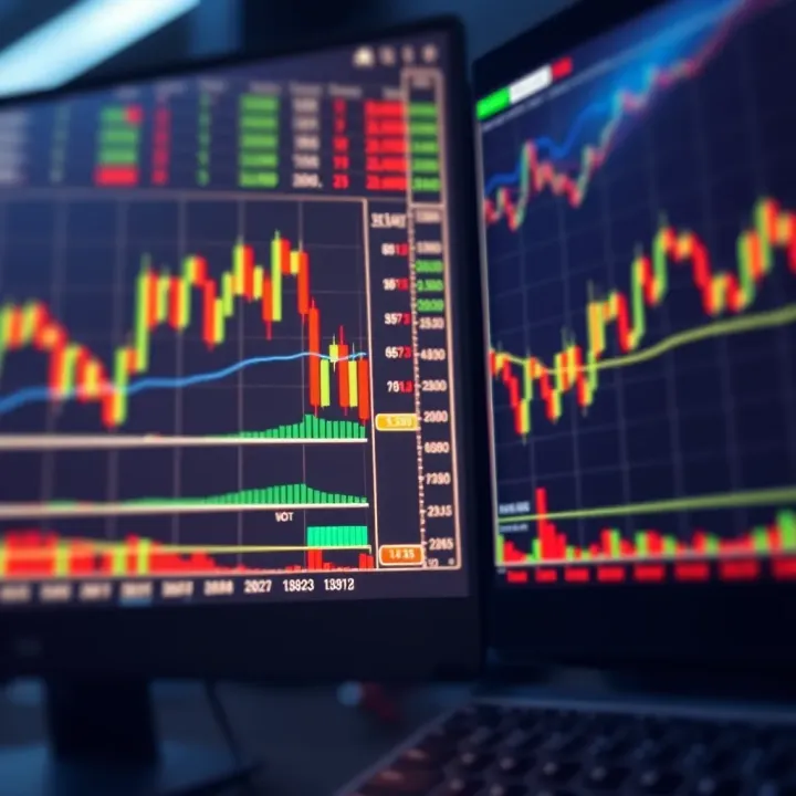 Visual representation of forex trading charts alongside an economic calendar for strategic decision making